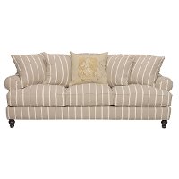 94 Inch Putty Striped Upholstered Sofa
