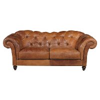 A436-009/108ATG/SO Natuzzi 92 Inch Brown Leather Sofa