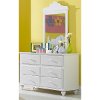 1528-717W White 6-Drawer Dresser - Lauren