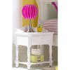 1528-771W White 1-Drawer Nightstand - Lauren