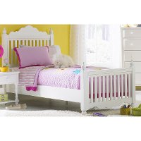 1528BTWR White Classic Twin Bed - Lauren