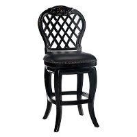 Traditional Black Counter Height Stool - Braxton