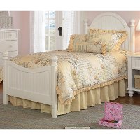 1354BTWR Off-White Victorian Twin Bed - Westfield