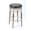 4688-827 Chrome/Dark Brown Maple 26 Inch Swivel Counter Stool - Salem