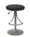 4209-824 Chrome/Black Microfiber 24 Inch Adjustable Stool - Venus