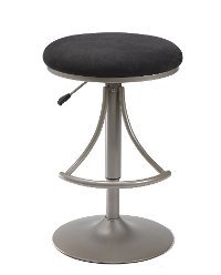 4209-824 Chrome/Black Microfiber 24 Inch Adjustable Stool - Venus