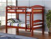 Cherry Solid Wood Twin-over-Twin Bunk Bed