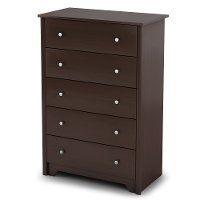 3119035 Chocolate Five-Drawer Chest -Vito