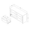 3150010 White 6-Drawer Double Dresser - Vito -2