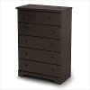 3219035 Chocolate 5-Drawer Chest of Drawers - Summer Breeze