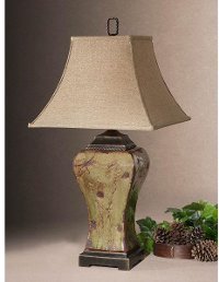 Mottled Green Table Lamp