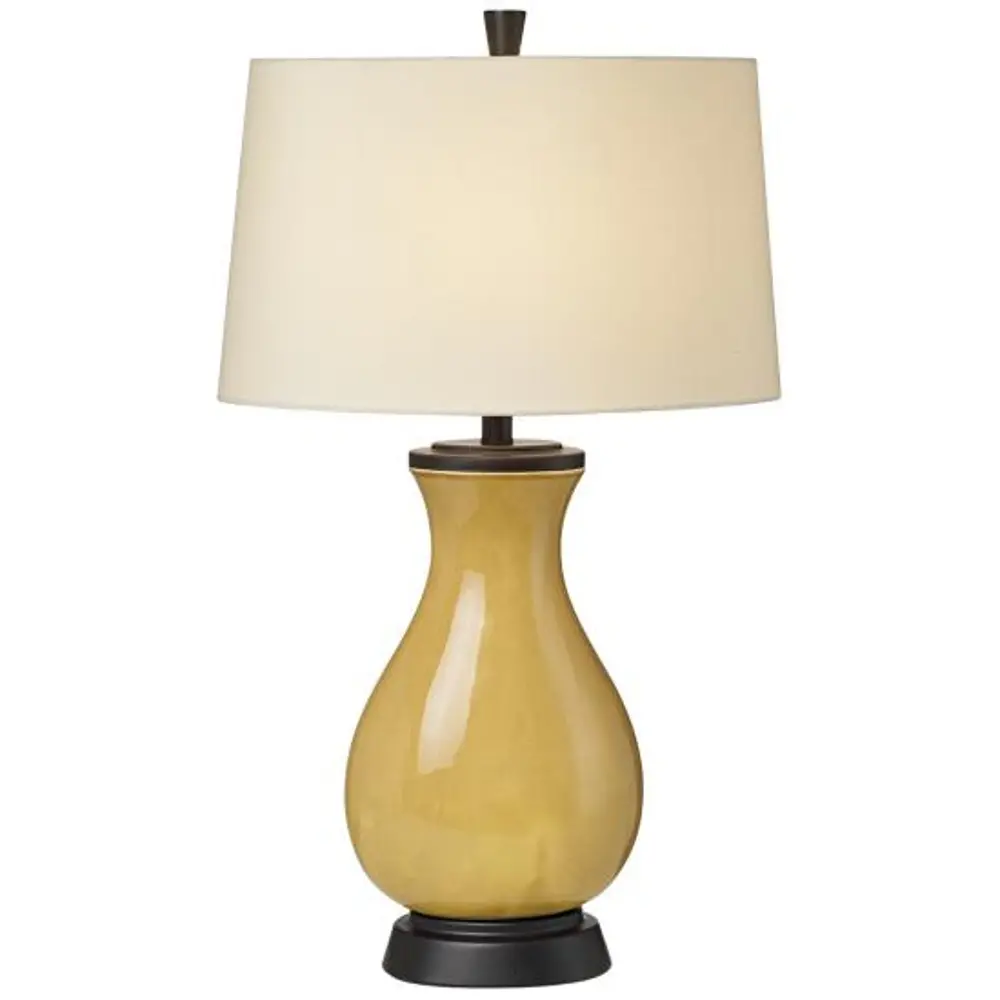 Mustard Yellow Ceramic Table Lamp-1