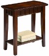 Espresso Brown Small Accent Table - Dentil