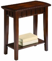 Espresso Brown Small Accent Table - Dentil