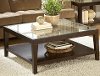 Merlot Square Glass Top Coffee Table - Vincent