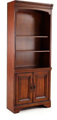 Cherry Brown 2 Door Bookcase - Richmond Collection