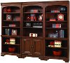 3 Piece Cherry Brown Bookcase Wall - Richmond