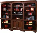 Richmond 3 Piece Cherry Brown Bookcase Wall