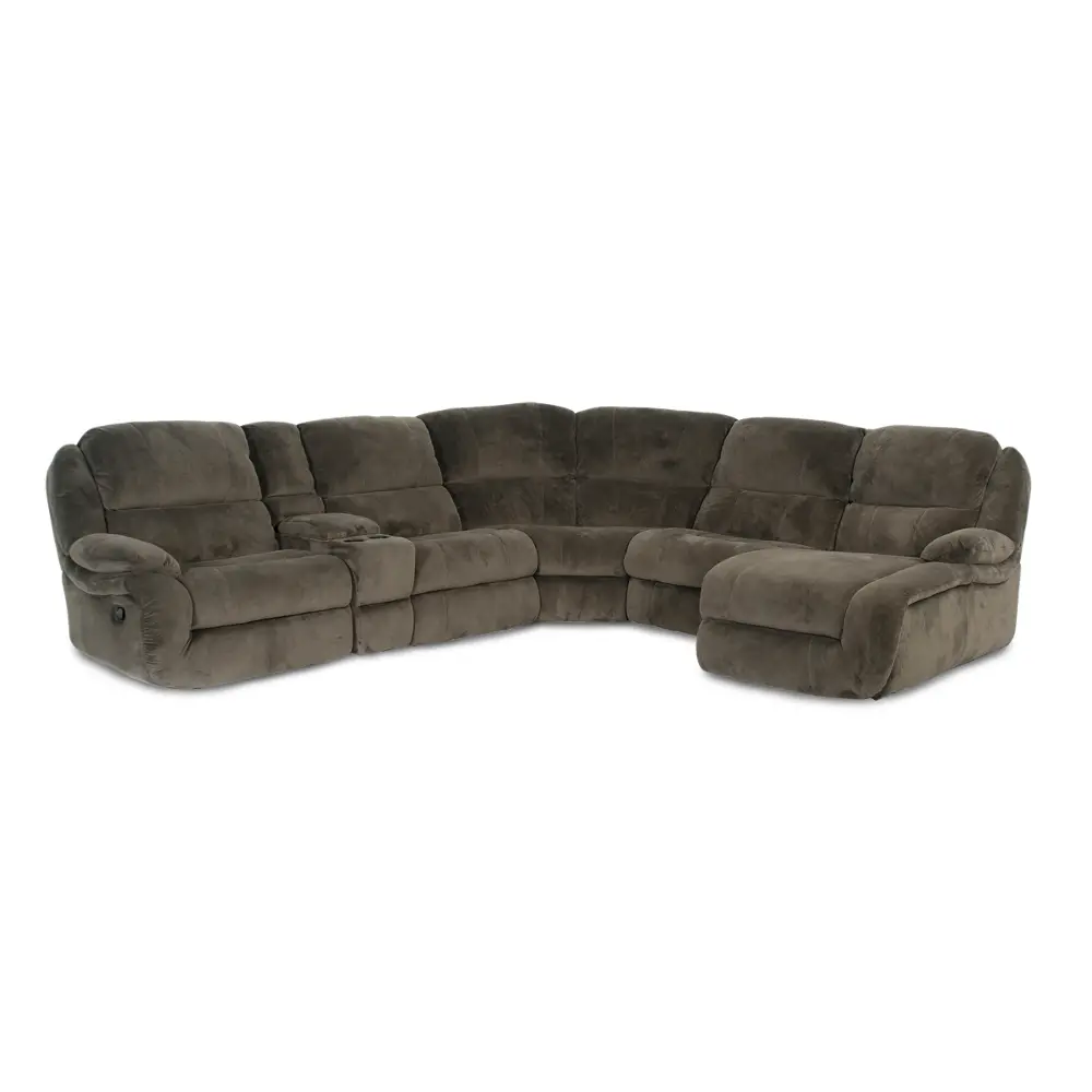 Bracken Forest Gray Upholstered 6 Piece Sectional-1
