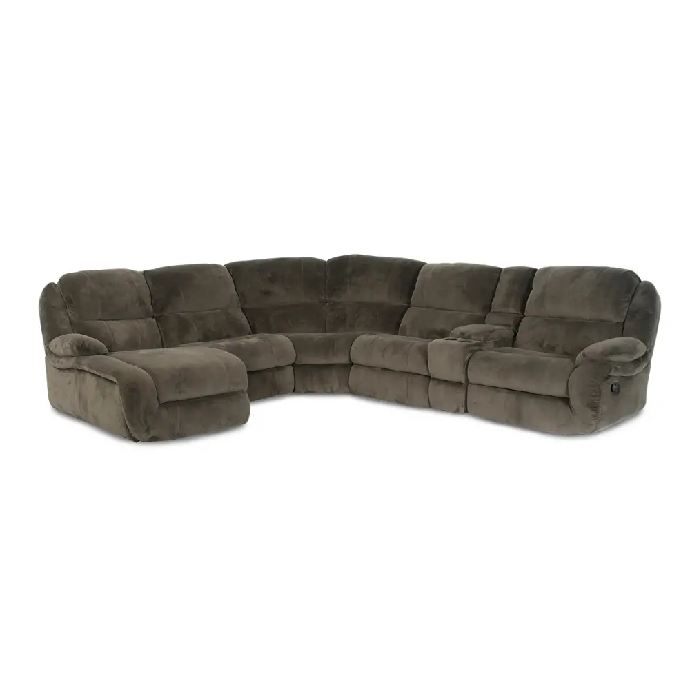 Bracken Forest Gray Upholstered 6 Piece Sectional-1