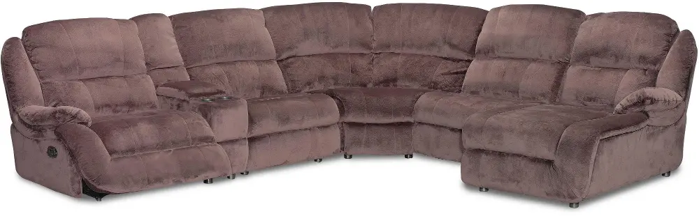 Espresso Upholstered 6 Piece Sectional-1