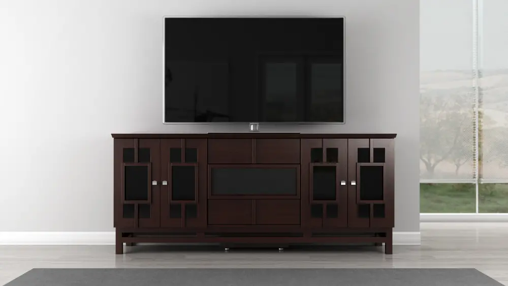 70 Inch TV Stand - Contemporary Asian Wenge-1