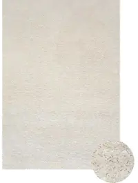 5 x 8 Medium Ivory Area Rug - Comfort Shag