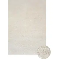 8 x 11 Large Ivory Area Rug - Comfort Shag