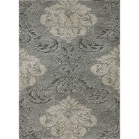 8 x 11 Large Smoke Gray and Beige Area Rug - Enchant