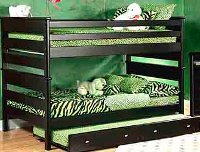 Black Contemporary Full-over-Full Bunk Bed - Laguna