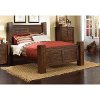 Clearance Casual Rustic Dark Pine Queen Bed - Trestlewood
