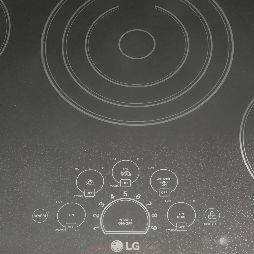 LCE3610SB LG 36 Inch Smoothtop Electric Cooktop - Black-2