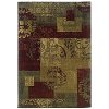 5 x 8 Medium Red, Green, and Gold Area Rug - Tybee