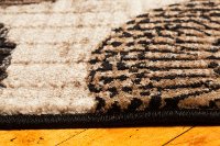 5 x 7 Medium White, Brown and Blue Rug - Mystique