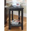 Black Narrow End Table