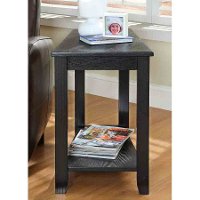 Black Narrow End Table