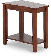 Espresso Wedge Chair Side Table