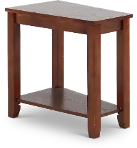 Espresso Wedge Chair Side Table