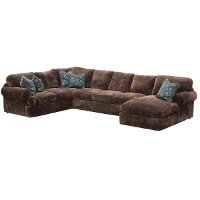upholstered sectional chocolate piece brown 5th avenue
