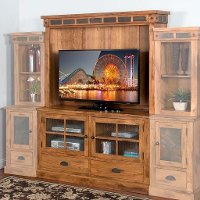 Oak Brown 2 Piece Classic Entertainment Center - Sedona