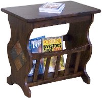 Chocolate Brown Magazine Rack and End Table