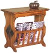 Rustic Oak Magazine Rack and End Table