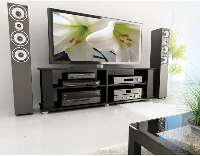 Black Open 60 Inch TV Stand - Fillmore-1