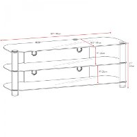 Black TV Stand (58 Inch) - New York