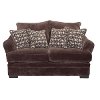 Casual Contemporary Chocolate Brown Loveseat - Acropolis
