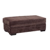 Casual Contemporary Chocolate Brown Ottoman - Acropolis
