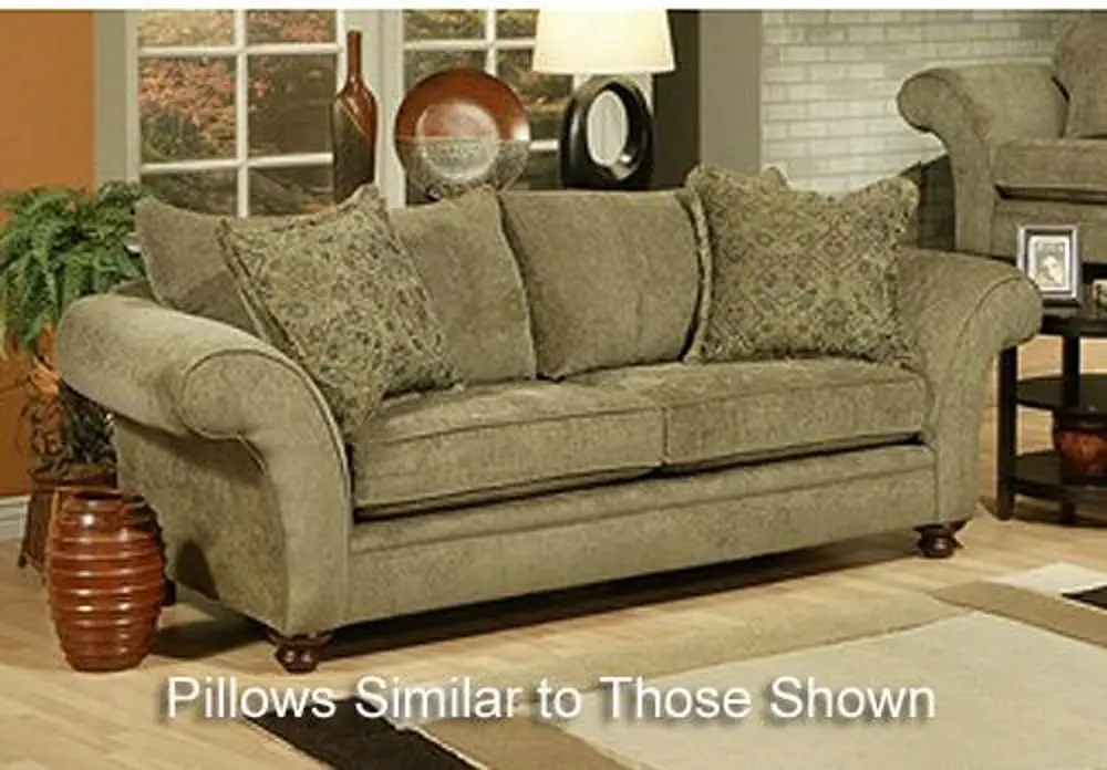 Naples 100 Inch Sage Upholstered Sofa-1