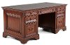 Richmond Burgundy Brown Executive Desk