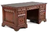 Richmond Burgundy Brown Executive Desk