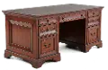 Richmond Burgundy Brown Executive Desk